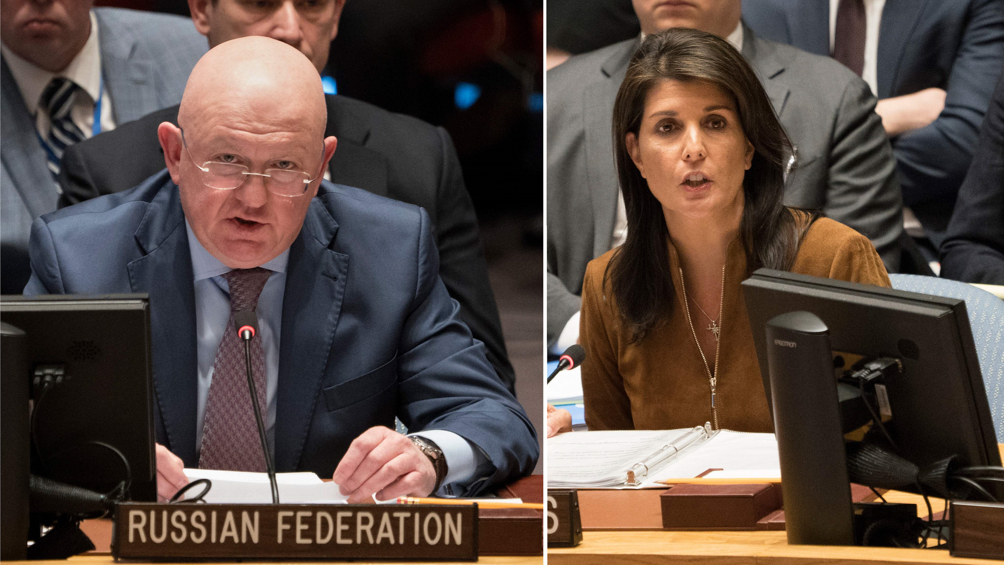 Syria ‘chemical attack’: Russia and US in fierce row at UN