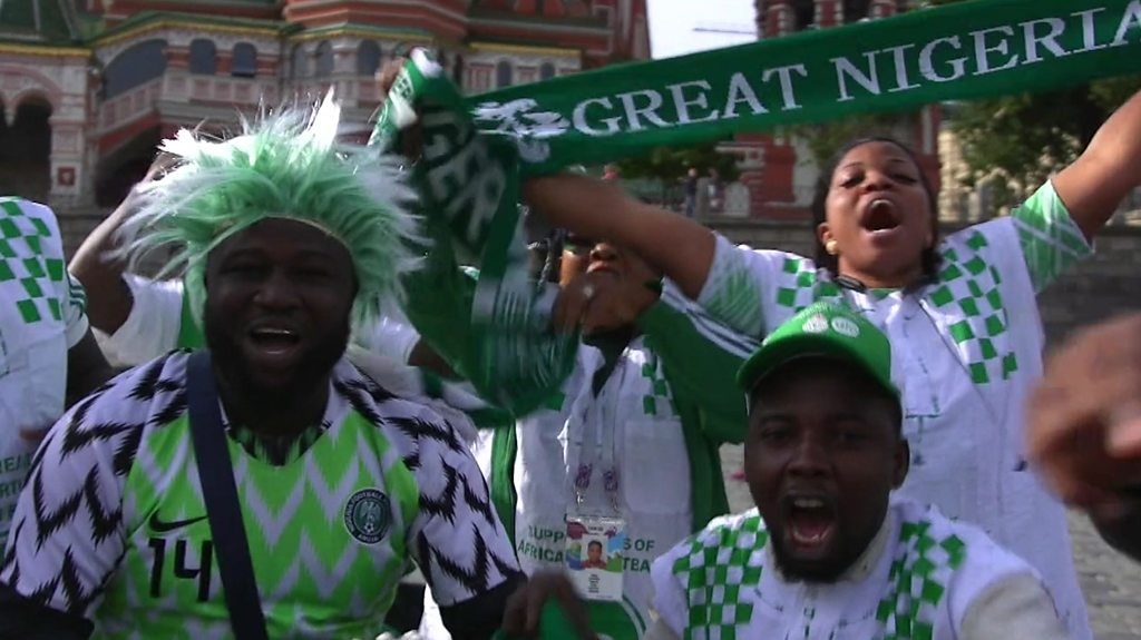 Nigerian football fans embrace Russia ahead of World Cup