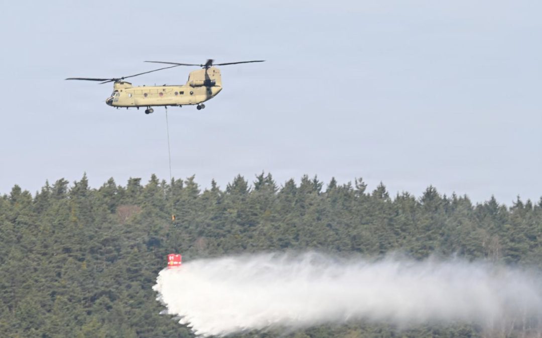 Blazes caused by live munitions at US Army base in Bavaria scorch hundreds of acres