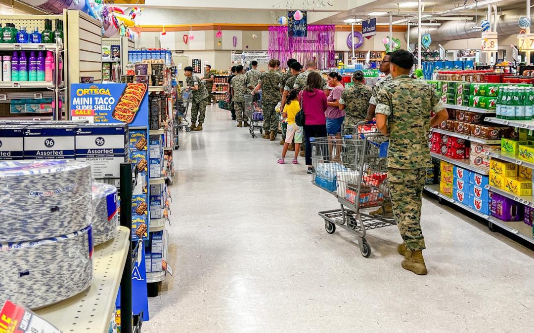 Okinawa bases brace for lengthy lockdown, flooding from Typhoon Dolphin