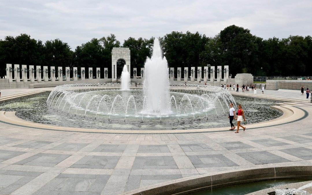 WWII Memorial in DC cleaned, reopened 1 day after it was vandalized; suspect in custody