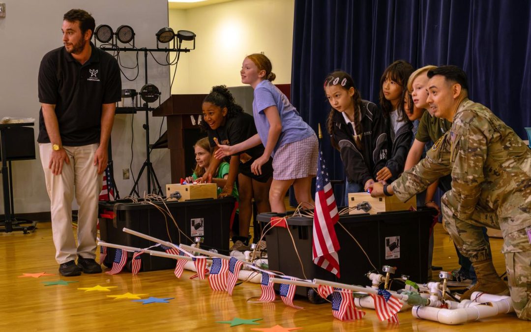 Paper rockets help Space Force guardians teach STEM lessons in South Korea